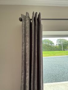 2.4 metre curtain pole pewter 28mm