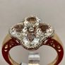 Sterlin silver ring with Morganites and Diamonds Image 2
