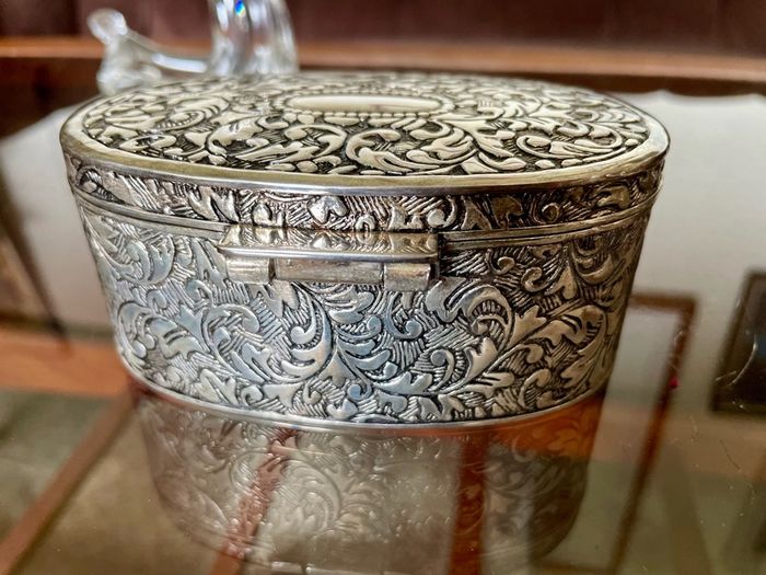 VGC Silver Plated Jewellery Box Mid 20th Century