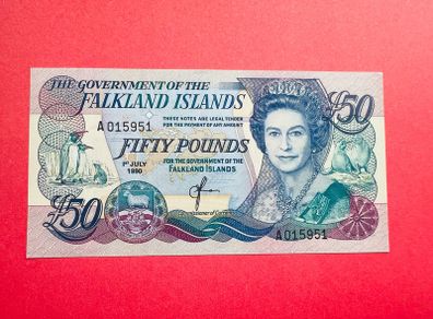 Falkland. Islands   50 Pounds. 1990   Pick 16 Scarce.uncirculated
