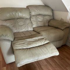 2seater leather recliner couch