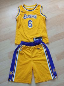 Authentic NBA Nike Lakers Basketball Set ((James 6))