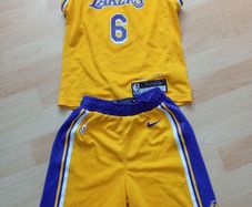 Authentic NBA Nike Lakers Basketball Set ((James 6))