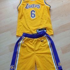 Authentic NBA Nike Lakers Basketball Set ((James 6))