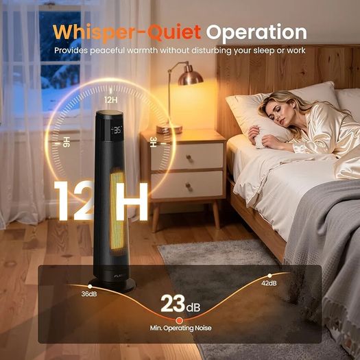 Electric Portable Space Heaters, 2000W PTC Ceramic Heater with WiFi & Voice Control, 70  Oscillation for 220 sq.ft, 3 Heat Modes, 45dB Smart Portable Space Heaters for Office & Home Use