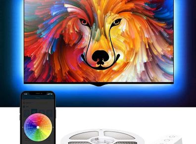 LED Backlight with App Control, RGB LED Strip Light, USB Powered, Adjustable Lighting Kit for 40-60in TV, Computer, Monitor (FREE SHIPPING)