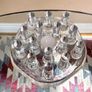 Mid Century Georgshutte Tea Warmer, Ice Glass Pot Stand Image 6