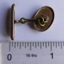 Antique Cufflinks engraved design, antique. Oval fronts  gilt,  c1900. Image 10