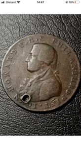 1794 Hampshire - Portsmouth HalfPenny  / John Howard -  VERY RARE