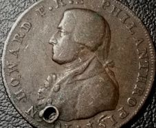 1794 Hampshire - Portsmouth HalfPenny  / John Howard -  VERY RARE