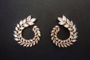 Vintage Style Crystal Rose Gold Earrings