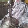 vintage pair of silver plate lamps Image 7