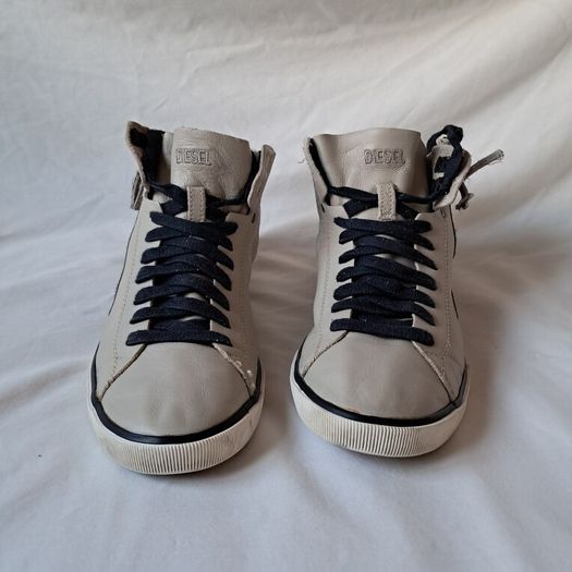 Diesel beach pit trainers size 6 eu 39 grey leather in excellent condition