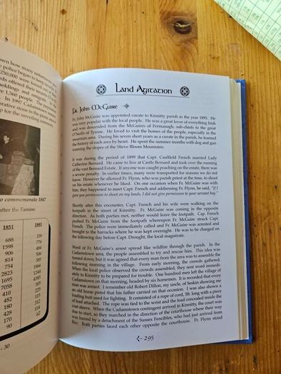 AT The Foot Of The Slieve Bloom. History Of Folklore Of Cadamstown. By Paddy Heaney. First Edition Large Volume Hardback 370 pages In Good Condition.  See Photos For Same.