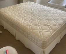 King size bed with optional mattress included.