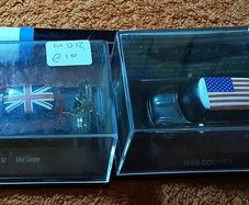two clear boxed mini's