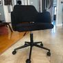 Velvet adjustable spinning desk chair Image 3