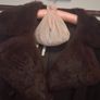 1960s Vintage Suede Brown Coat with mink fur trim (Dun Laoghaire) Image 6