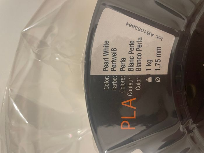PLA 3D Printer Filament 1.75mm Pearl White 1kg Spool