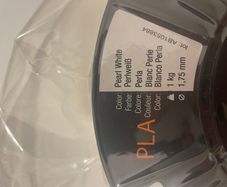 PLA 3D Printer Filament 1.75mm Pearl White 1kg Spool