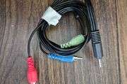 3.5mm jack to 3 RCA audio/video cable.