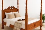 French Four Poster Bed Mistress Solid Mahogany