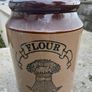 Vintage PEARSON Earthware Flour Jar Image 2