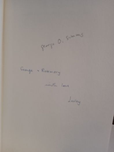 George Otto Simms: A Biography by Lesley Whiteside (Signed and Inscribed by the Authors) (LP163)