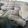 Light grey corner recliner sofa couch Image 6