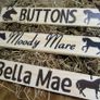Equestrian stable door locker wooden hanging signs plaques with the horse pony name Image 3