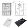 Brand New Besco Vexo Marble Ultra-Slim Rectangular Shower Tray (120 x 90 x 2.6 cm) + Separate Waste Trap Image 4