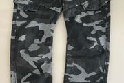 New Charcoal Grey Camo Boys Slim Stretch Trousers 10-11 Yrs