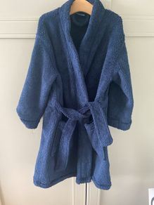 Navy belted Dressing gown 3-4