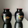 2 Black Floral Vase Image 2