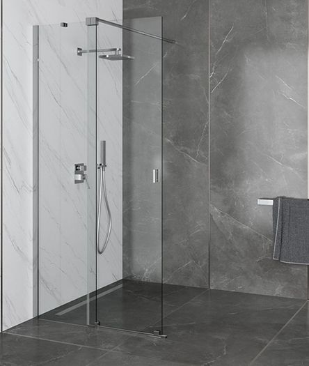 BESCO Sliding Walk-In Shower Enclosure Chrome 120X200cm