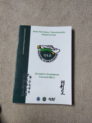 Taekwon Do student handbook color belt