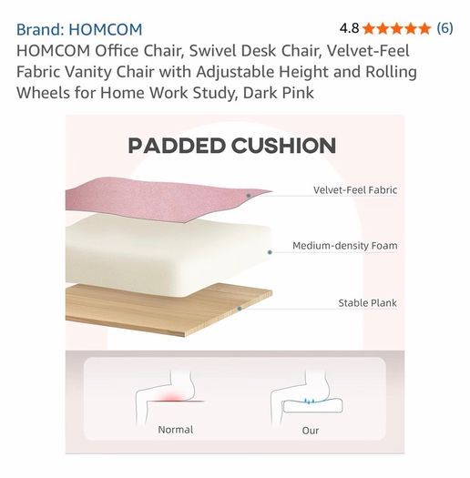 Pink Swivel chair