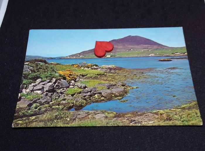 Ireland Postcard : Ballynakill Harbour and Letterbeg Mountain , Connemara , Co. Galway - 1960s