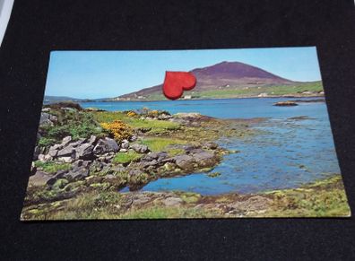 Ireland Postcard : Ballynakill Harbour and Letterbeg Mountain , Connemara , Co. Galway - 1960s