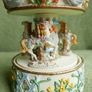 Vintage Enamel Unicorn Carousel Music Box Jeweled Figurine Image 4