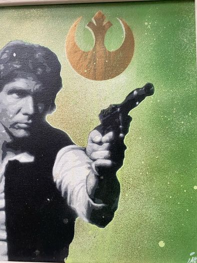 L.A. Hart (born 1973, contemporary Irish stencil and spray-paint artist known for pop-culture portraits like David Bowie,