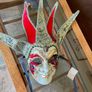 Authentic New Venetian Jester Mask In Red And Gold Italy Image 4