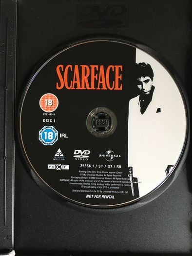 Scarface (Brian De Palma Film) [1983] Al Pacino, Steven Bauer, Michelle Pfeiffer, Mary Elizabeth Mastrantonio & F. Murray Abraham [1xMovie DVD]