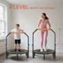 Foldable Mini Fitness Trampoline, with Adjustable Foam Handle, Orange Image 4
