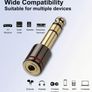 Audio Adapter - 6.35mm Male to 3.5mm Female Converter for Aux Cables, new, unopened. Image 3