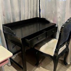 Vintage look Heavy Wooden Desk & Matching Chair
