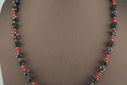 Antique Venetian Style Trade &amp; Venetian WhiteHeart Glass Beads Necklace