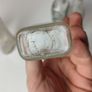 243 - Set of 5 Vintage Clear Glass Cork Top Collectible Decorative Bottles Image 7