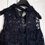 Julia Jordan Navy Blue Floral Lace Sleeveless Jumpsuit Bodysuit Wide Leg 10UK/38EU/6US Image 7