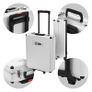 Aluminum tool case silver with four levels and wheels Image 3